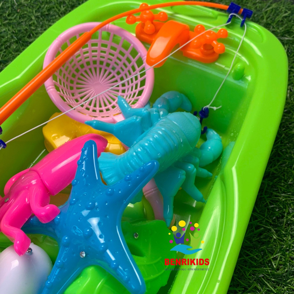 Bộ Đồ Chơi Trẻ Em - Bộ Đồ Chơi Câu Cá Nam Châm Cần Rút Cỡ Lớn Benrikids