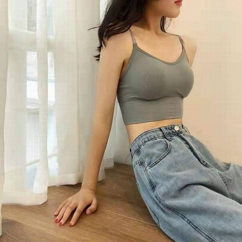 Áo lót nữ sinh thuần cotton phiên bản Hàn Quốc không vòng đai áo ngực kiểu mỏng