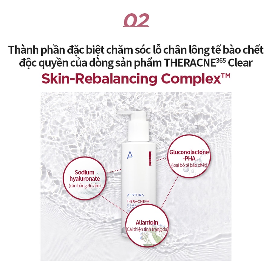 Gel Rửa Mặt AESTURA THERACNE365 Clear pH Balancing Cleansing Gel 200ml (Date 09.2024) Daily Beauty Official