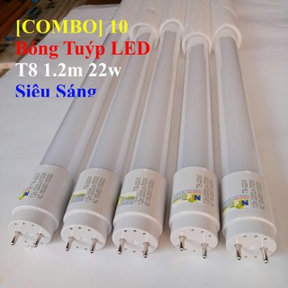 [COMBO] 10 Bóng Tuýp LED T8 1.2m 22w Siêu Sáng [Hàng Thông Dụng]
