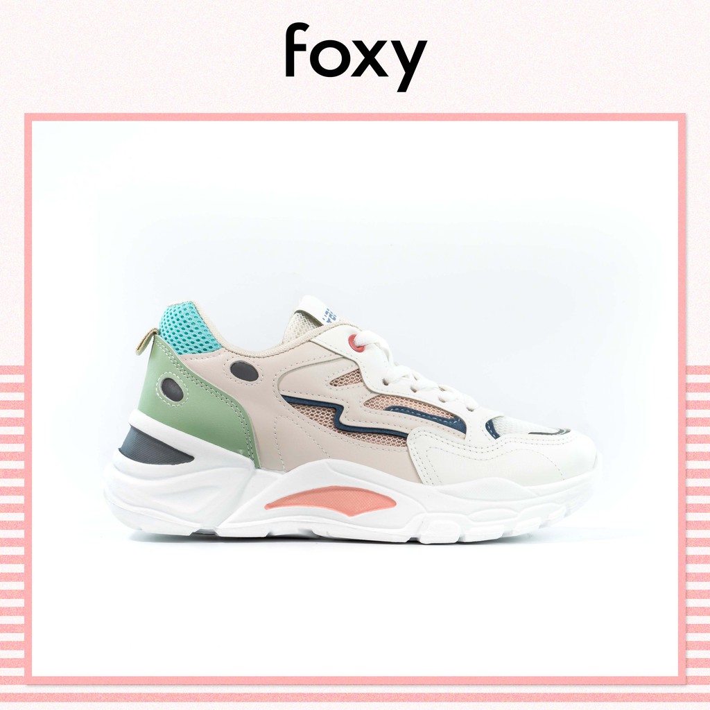 Giày Thể Thao Sneaker Nữ FOXY Form Cá Tính Đế Tăng Chiều Cao Phối Màu Hàn Quốc - FOX008