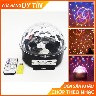 [ ĐÈN SÂN KHẤU ] Đèn Cầu Xoay Pha Lê Ma Thuật (USB) 7 Màu Tích Hợp USB Có Điều Khiển Từ Xa Chớp Theo Nhạc - BAR Store