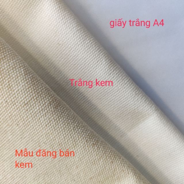 Màn rèm noren Nhật vải bố kem 85x150cm