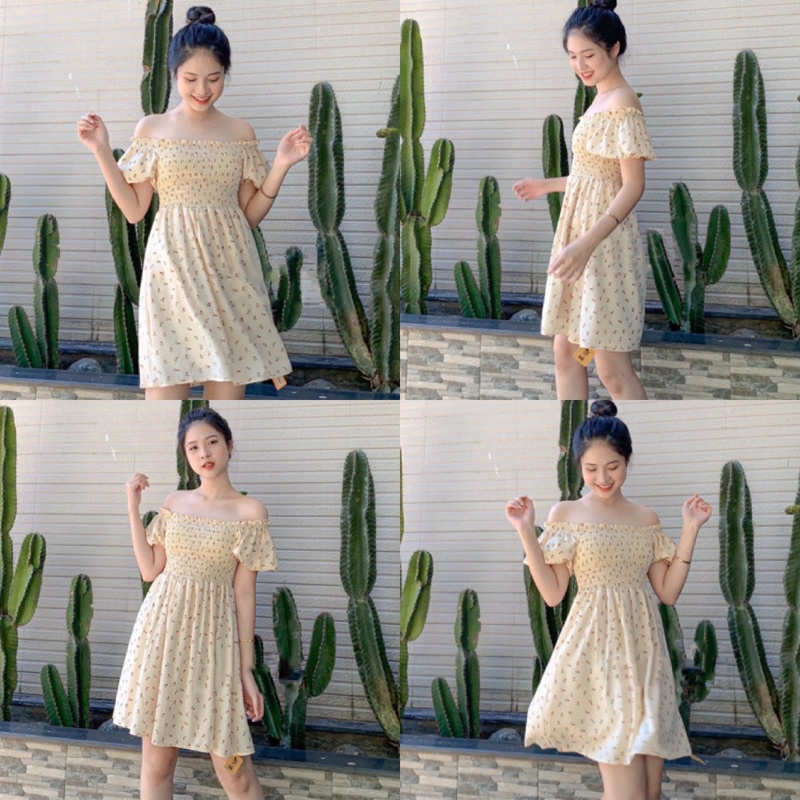 Đầm Xinh JULY DRESS thiết kế chất vải lụa CỔ VUÔNG HỌA TIẾT HOA XINH DÀY DẶN KHÔNG KÉN DÁNG style ullzang hàn quốc