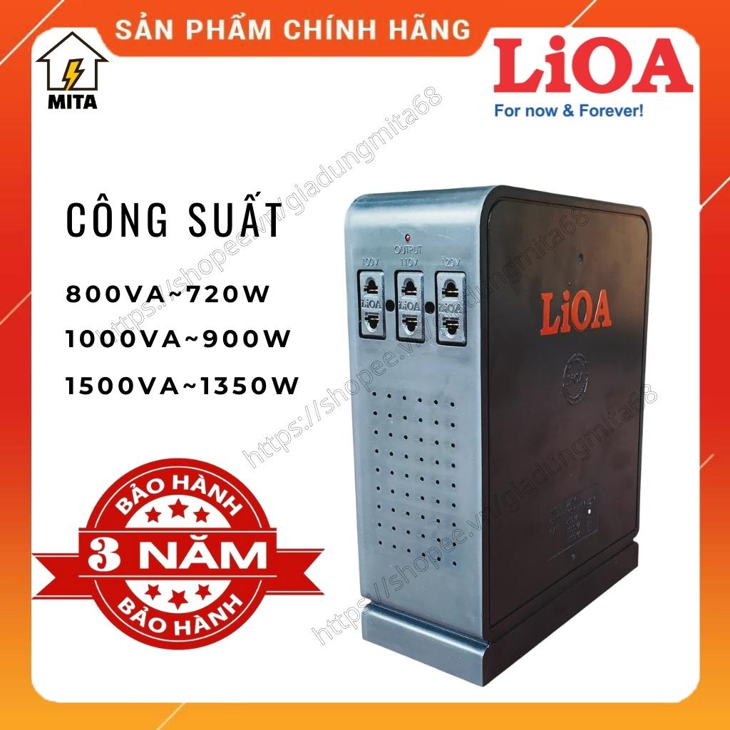 Biến áp đổi nguồn LiOA , bộ đổi nguồn LiOA Điện vào 220V - Điện ra 3 đường 100/110/120V , Công suất 800VA/1000VA/1500VA