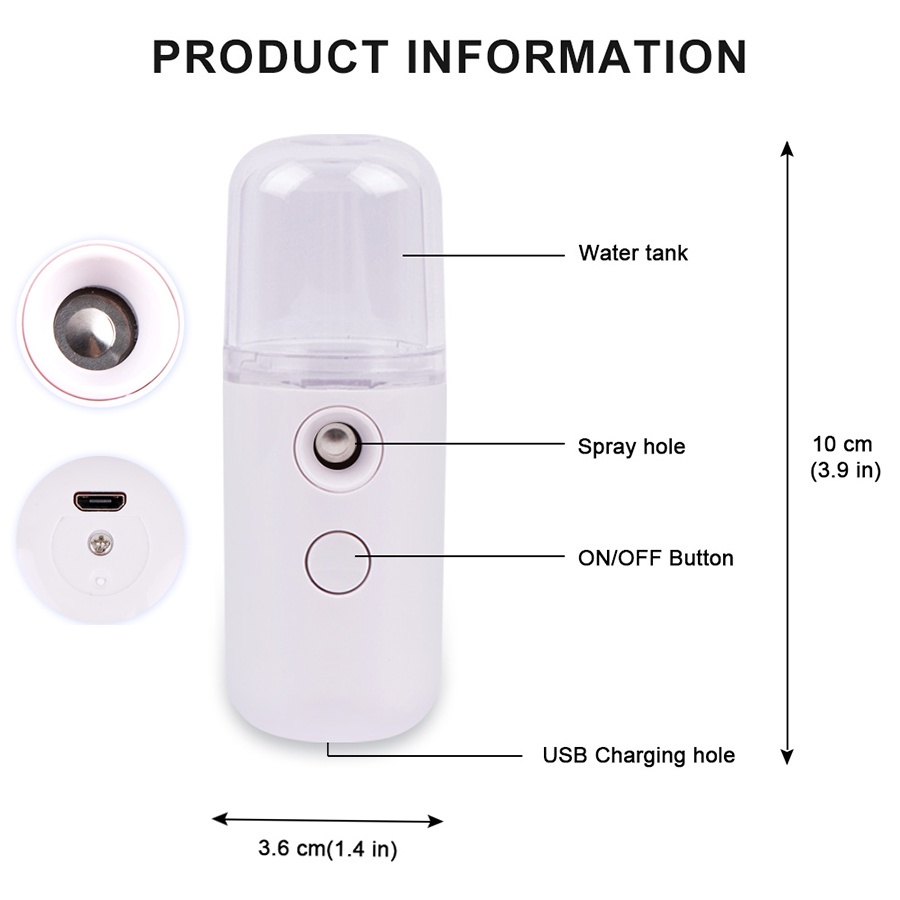 Máy Hút Mụn Đầu Đen Làm Sạch Da Mặt Dưỡng Ẩm Nano Tiện Dụng