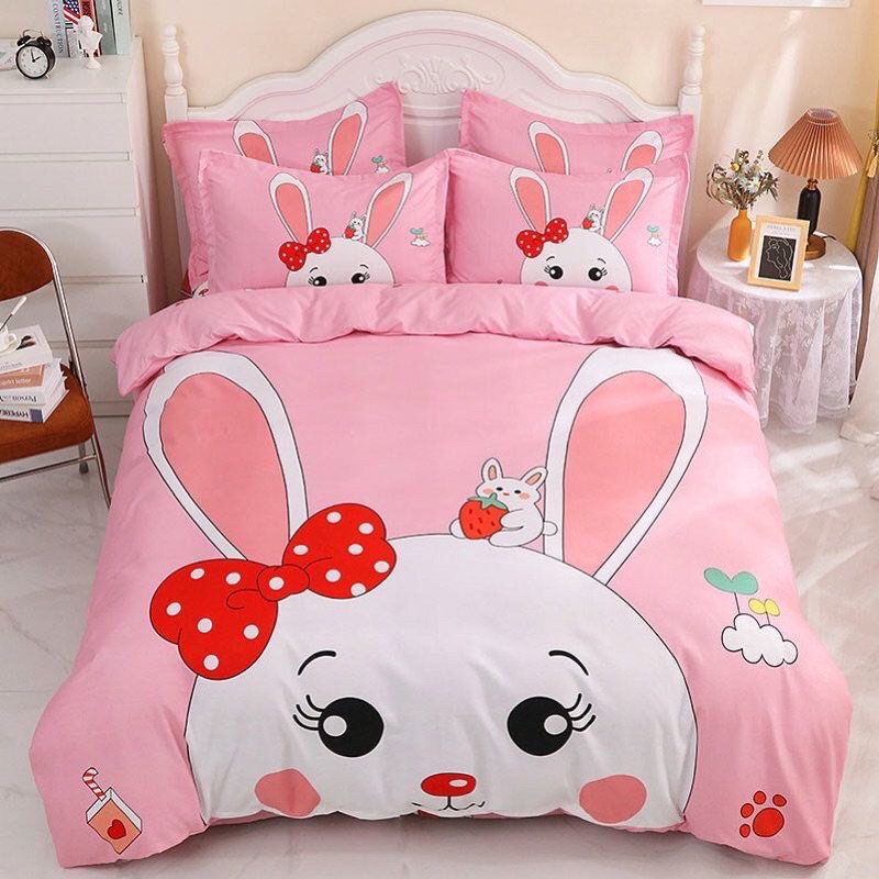 Bộ chăn ga gối cotton Tina đáng yêu cho bé- Kanta store