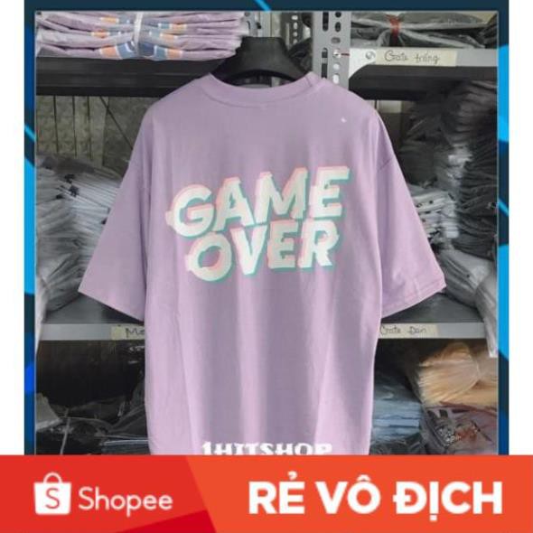 [RẺ VÔ ĐỊCH]  Áo Thun GAME OVER Tím Unisex