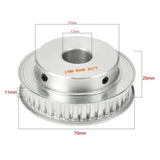 Pulley Bánh Răng Nhôm 40 Răng XL trục 12mm và 20mm