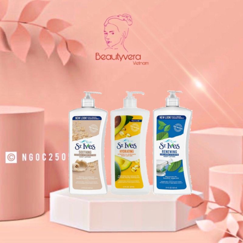 Sữa dưỡng thể St.Ives Yến Mạch Và Bơ Shea 621ml