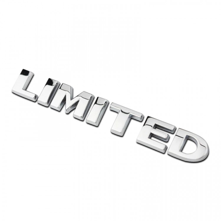 Tem Logo Chữ LIMITED 3D INOX Trang Trí Ô Tô Cao Cấp