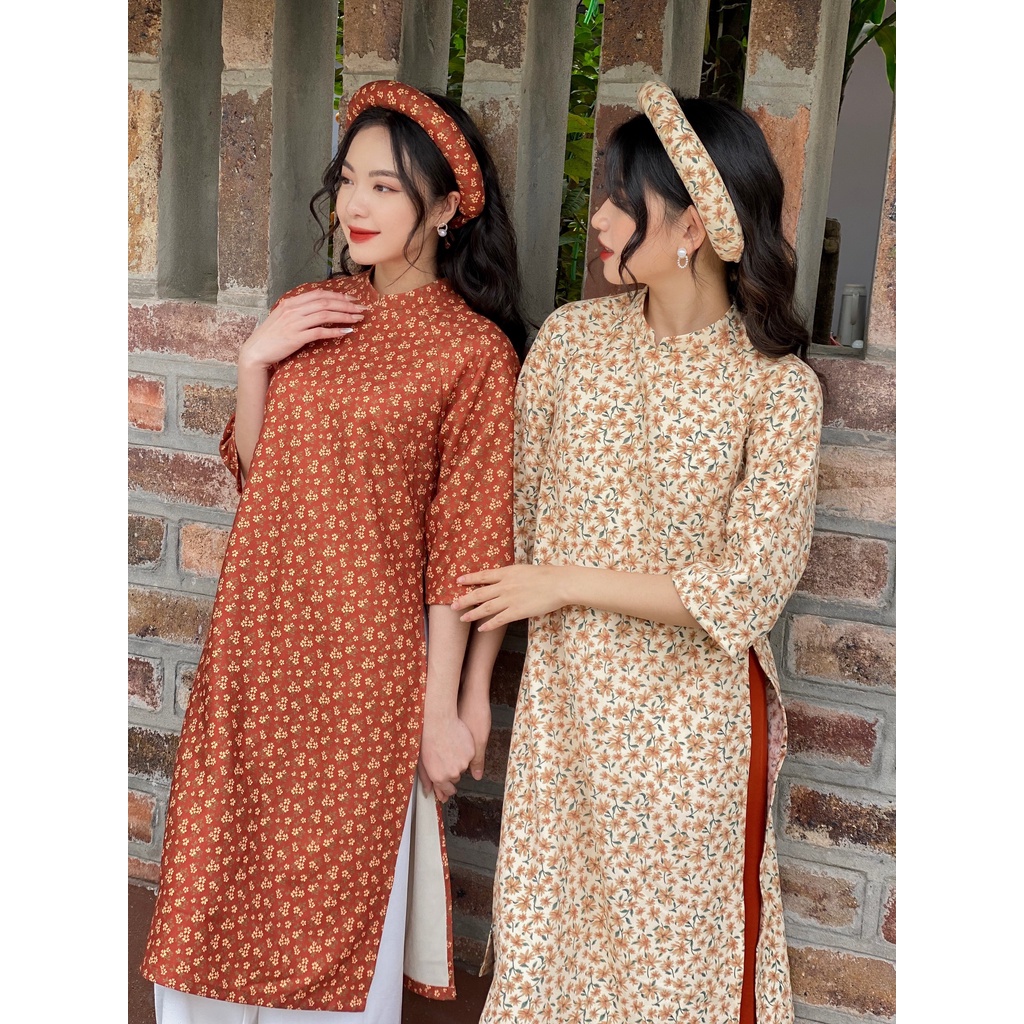 [HÀNG CÓ SẴN] Áo Dài Diệu Kỳ Đặc Biệt May Boutique màu Cam Freesize SAD21D_112.003-OR-F