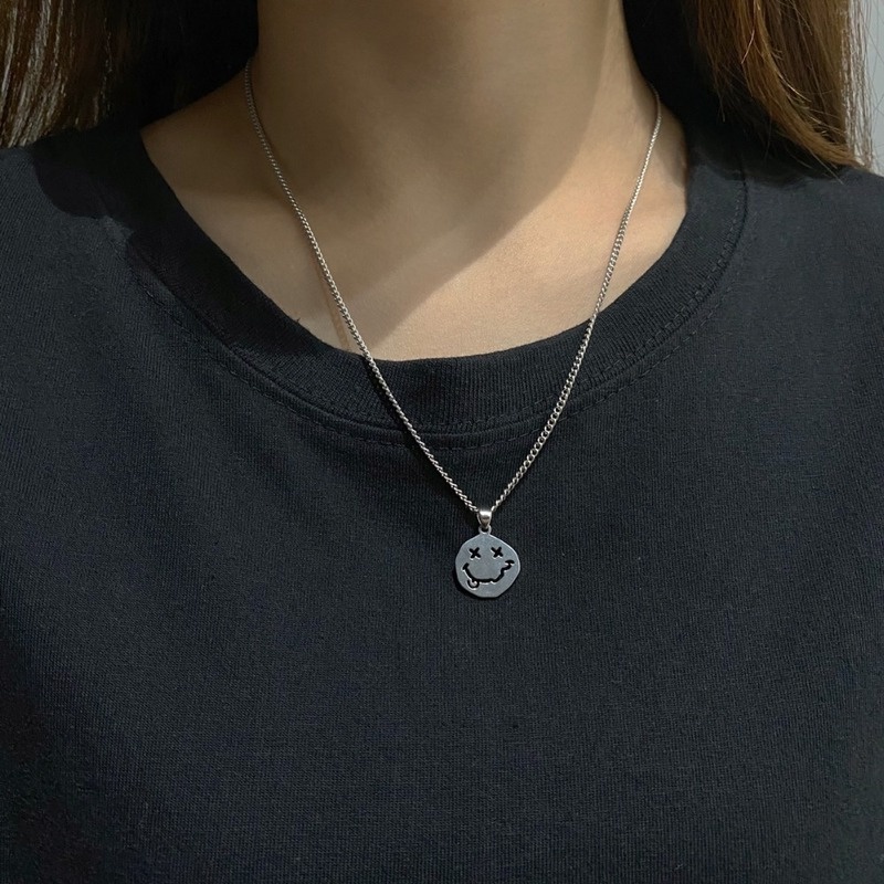Vòng cổ Mặt Hình Mặt Cười Dễ Thương Phong Cách Gothic