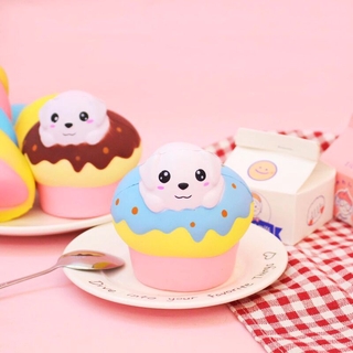 Squishy Cupcake cún trắng