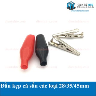 Cặp Đầu kẹp cá sấu Đen + Đỏ