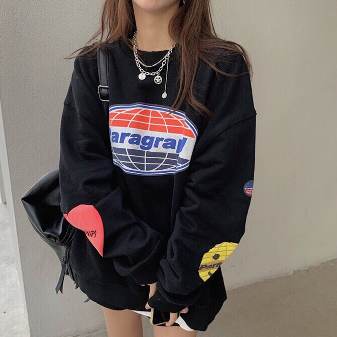 Áo sweater nỉ áo unisex P08 form thụng rộng - Áo nỉ nam nữ thu đông 2 màu thời trang hàn quốc | BigBuy360 - bigbuy360.vn