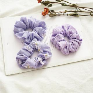Dây Buộc Tóc Hình Hoa Cúc Màu Tím Dễ Thương