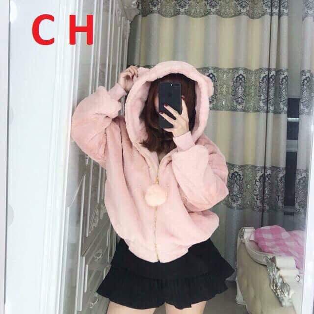 Áo gấu lông quả bông 2 mặt lông COP879 | BigBuy360 - bigbuy360.vn