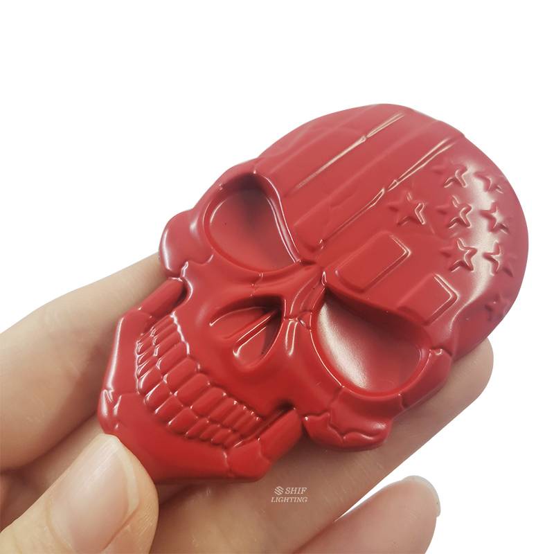 Miếng dán kim loại hình đầu lâu trang trí cho xe mô tô Harley