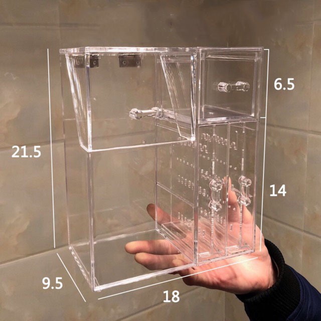 [ Có sẵn] Hộp đựng cọ size lớn kèm 3 ngăn nhỏ