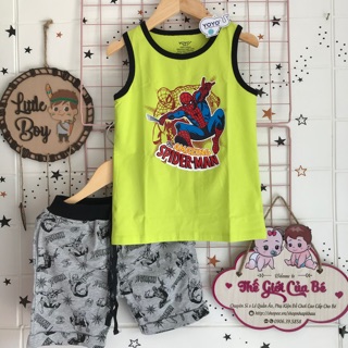 Bộ thun Cotton Yoyo Spider man cho bé trai size từ 2-9 ( 8-27kg)