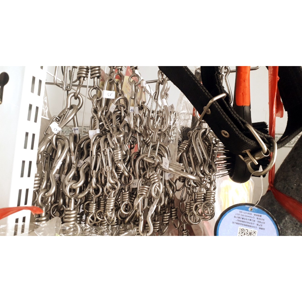 Móc chống xoắn inox 304, móc xích chó mèo, móc khóa
