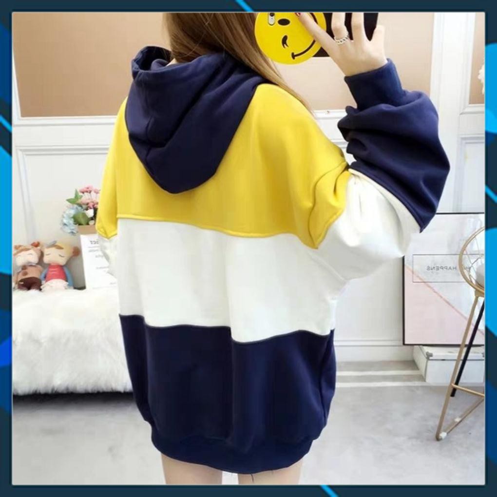 Áo khoác nỉ Hoodie KN18 phối sọc ngang 3 màu kiểu dáng Hàn Quốc năng động, trẻ trung, form unisex nam và nữ N2a shop