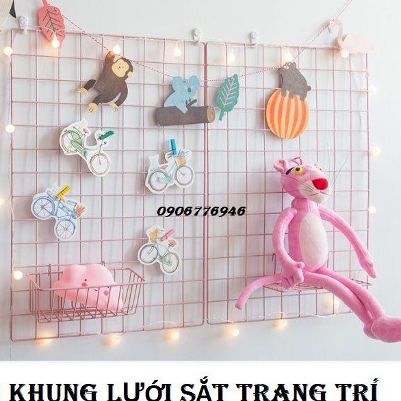 LƯỚI SẮT TRANG TRÍ  MÀU HỒNG 2 TẤM