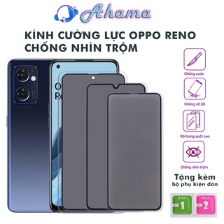 Kính cường lực Oppo Reno 7 A91 Reno 4 Reno 5 A3s F7 Reno 6 6z 6 5G Realme X K3 Reno 2F 2Z Reno 3 Pro chống nhìn trộm