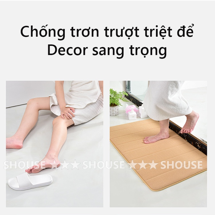 Thảm lau chân Shouse KR02 siêu thấm hút nước cho phòng tắm