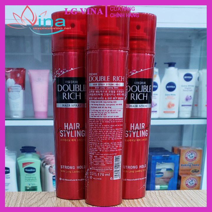 Keo giữ nếp tóc Double Rich Hair Spray 170ml