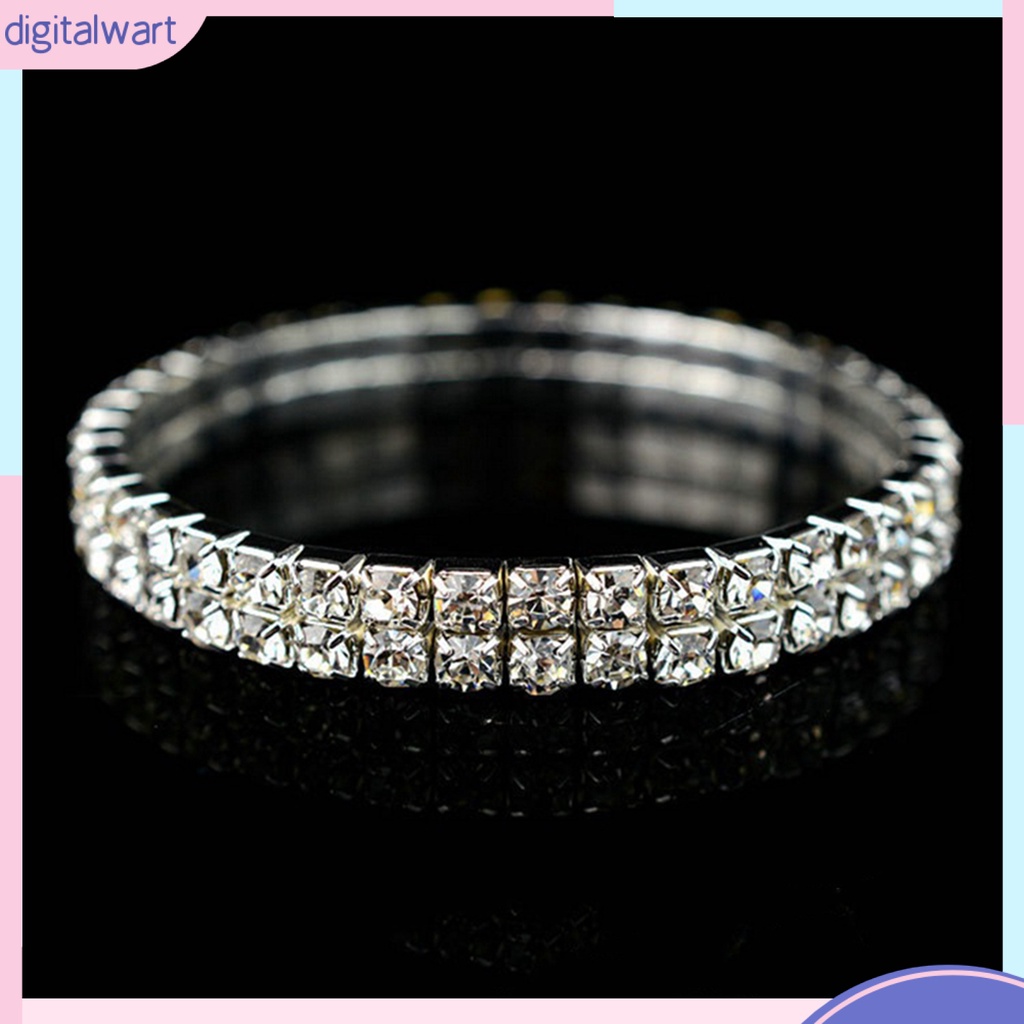 Vòng Tay Hợp Kim Co Giãn Đính Đá Thời Trang Cho Nữ