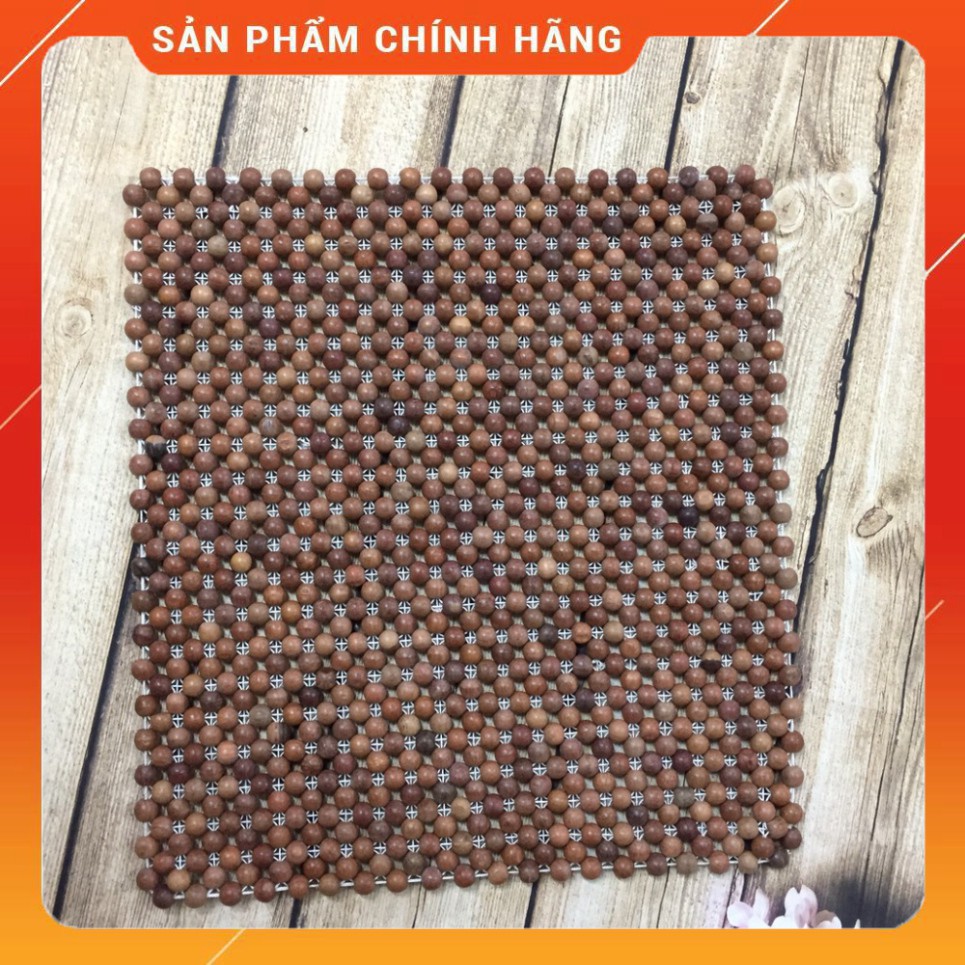 Lót ghế ô tô, văn phòng gỗ Hương mộc💢FREESHIP💢tấm lót ghế vuông hạt gỗ cao cấp