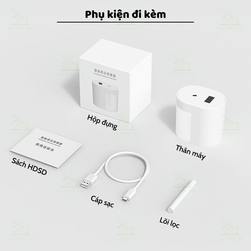 Máy khử trùng tay, phun sương khử khuẩn cảm biến tự động [LOẠI CAO CẤP]sát khuẩn bằng công nghệ nano phun sương tiện lợi