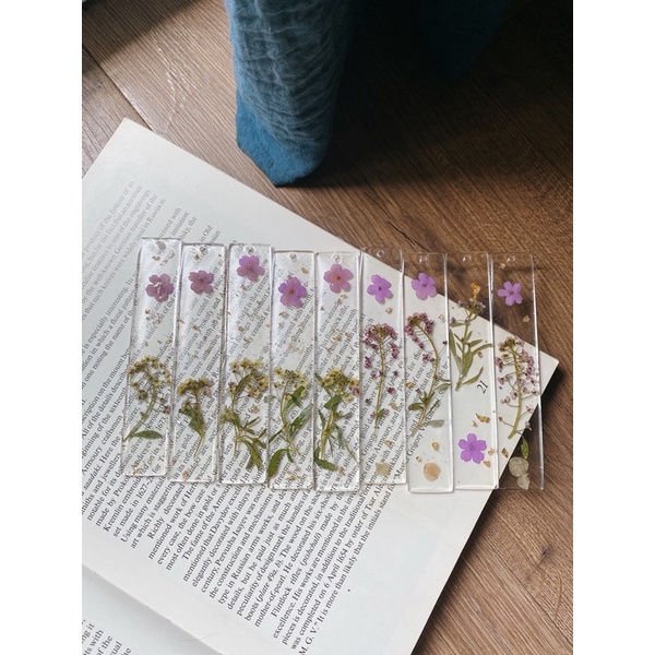 Bookmark đánh dấu trang handmade hoa khô Chat chọn mẫu