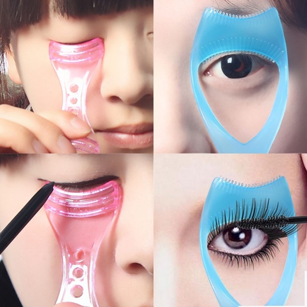 Bộ 2 dụng cụ uốn cong lông mi và hỗ trợ kẻ mắt/đánh mascara chuyên dùng