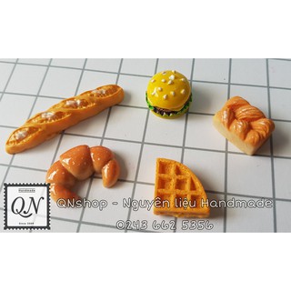 Set Charm  nhựa hình bánh mỳ số 1 (5 cái)