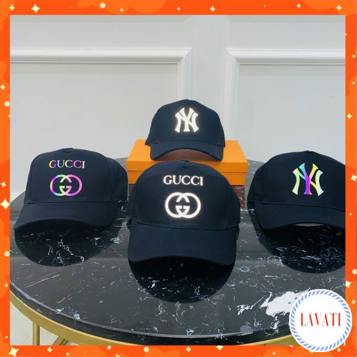 Mũ lưỡi trai NY GUCCI Phản Quang Phát Sáng, nón lưỡi trai dạ quang nam nữ unisex