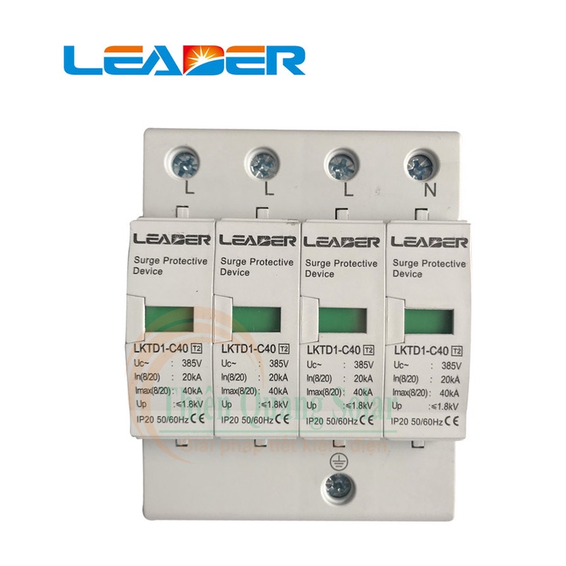 Chống sét lan truyền AC 3 pha 4 cực 385V 20-40ka hãng Leader