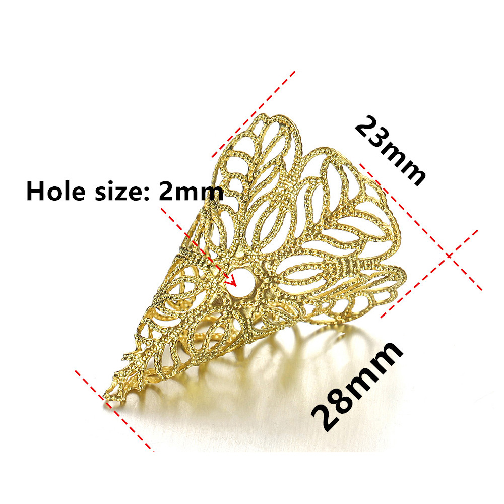 Set 20 charm ST.KUNKKA phụ kiện làm trang sức hình hoa xinh xắn 23x18mm