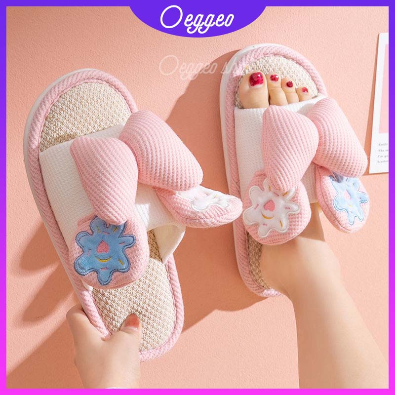 Oeteo Dép Xỏ Ngón Đính Nơ Xinh Xắn Cho Nữ