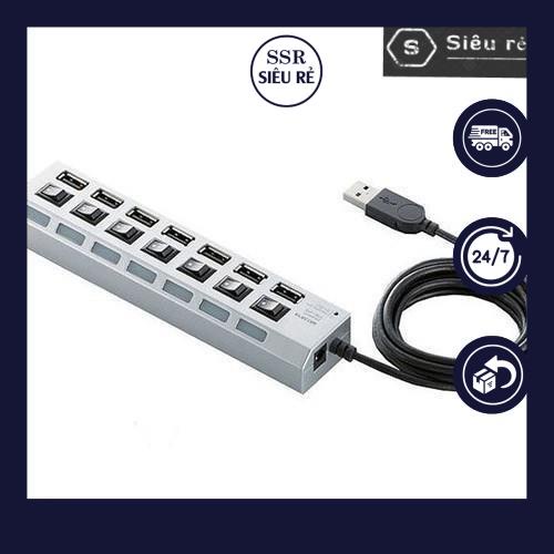 Hub USB 7 cổng có công tắc (Đen) (PD3343)