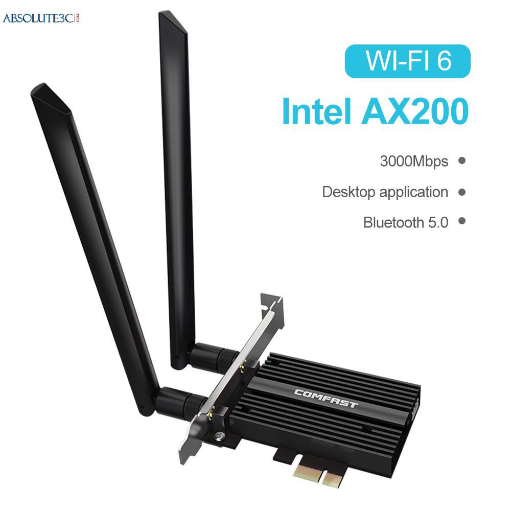 Card Mạng Không Dây 3000mbps Wifi 6 Intel Ax200 Pro Pcie Bluetooth 5.0 Ax200Ngw 2.4g / 5g 802.11 Ax