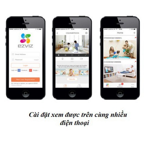 Camera 1M 2M IP Wifi Ezviz C2C 720P 1080P  BH 24 Tháng