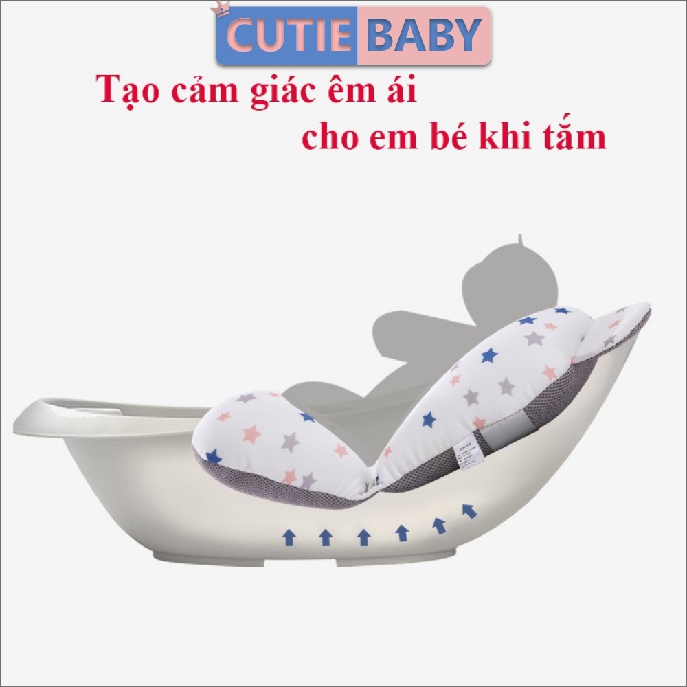 Phao/Đệm/Lưới nằm tắm Cutiebaby hình ngôi sao,cá,... an toàn đỡ cho bé, trẻ trai, gái sơ sinh từ 0 tháng tuổi