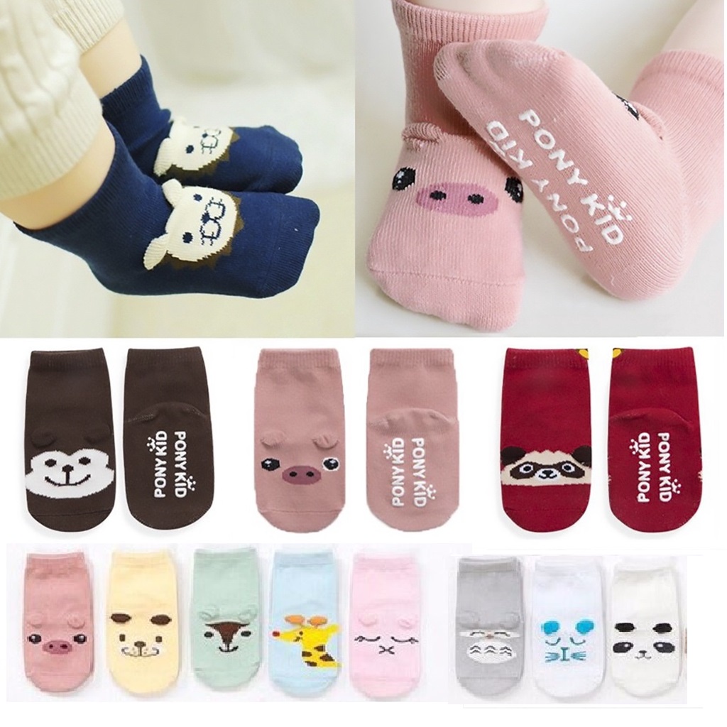 Tất Cao Cổ Chống Trơn Trượt Cho Bé 0-3 Tuổi Pony Kid T89