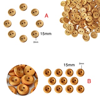 HẠT gỗ cúc áo nhỏ xinh (~15mm), xỏ lỗ chuỗi dây đeo, thủ công, trang sức, vòng tay.