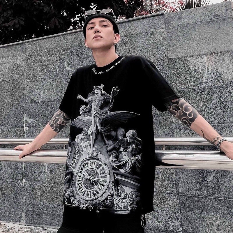 Áo Thun Form Rộng Tay Lỡ Xích Siêu Hót, Áo Phông Oversize 70kg