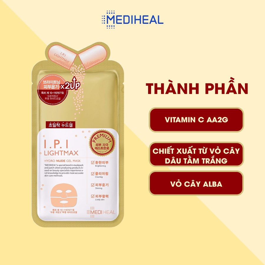 Mặt Nạ Gel Cao Cấp Làm Trắng Da Mediheal I.P.I Lightmax Nude Gel Mask 30g [K19]