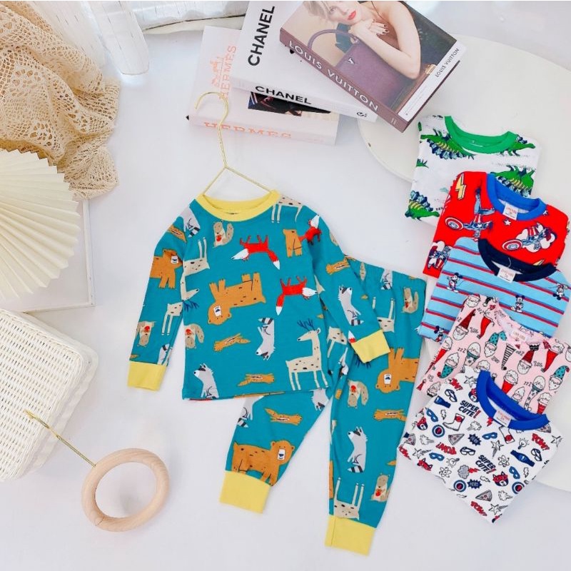 Bộ bé trai dài tay Gymboree cotton bozip xuất dư co dãn ít bai